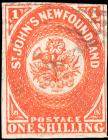 Newfoundland. 1857, 1s Scarlet Vermilion, Used (Sc 9)