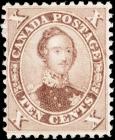 Canada. 1859, 10c Brown, Mint (Sc 17b)