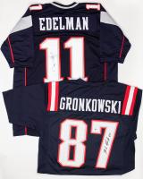 Two New England Patriots Signed Jerseys: Julian Edelman and Rob Gronkowski