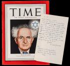 Ben-Gurion, David -- 1971 Autograph Letter Signed