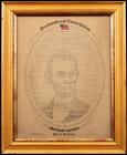 [Lincoln, Abraham] Portrait Formed by Emancipation Proclamation Text