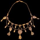 Antique Etruscan Revival Gold Necklace, circa 1850s