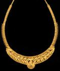 Lady's Dazzling 22K Gold Indian Wedding Choker Necklace