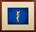 Walt Disney's Peter Pan (1953) : Animation Cel of Tinker Bell with Hand Painted Background