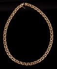 Unisex 14K Yellow Gold Heavy Link Italian Necklace