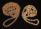 Two Lady's 14k Yellow Gold Rope Chains, Never Out of Style