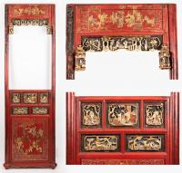 19th Century Zhejiang Chinese Bed Panel: Made of Elm (YÃºshÃ¹,) Tongue and Groove Construction