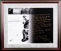 Eddie Giacomin Signed Photo of His Return to Madison Square Garden