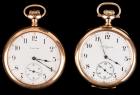 Two 14 Karat Yellow Gold Open Face Elgin Pocket Watches