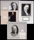 [Presidents] Group of Presidential Signatures: Fillmore, Hayes, Cleveland, Wilson, Hoover