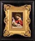 Italian Porcelain Plaque from Carlo Dolci's 17th Century "Madonna and Child"