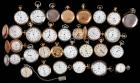 Group of 30 Open Face, Hunting Pocket Watches