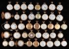 Lot of 43 Assorted Pocket Watch Hunting Cases and Open Cases