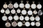 Lot of 28 Key Wind Pocket Watches