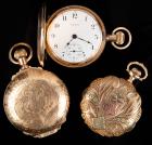 Lot of 3 Large 14 Karat Yellow Gold, Closed Face Pocket Watches