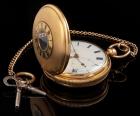 18 Karat Yellow Gold Closed Face Pocket Watch: Jas. McCabe Royal Exchange, London, Eng.