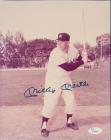 Mickey Mantle: Vintage Re-Strike Photo Boldly Signed; JSA Authentication