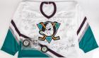 Mighty Ducks of Anaheim Team Signed Jersey 1993-1994, Inaugural Season + Terry Yake and Bobby Dollas Signed Pucks