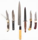 6 Assorted Knives: Buck, Uncle Henry, Winchester, and a Premium Japanese Cutlery Knife