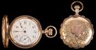 WITHDRAWN - Two 14 Karat Yellow Gold Closed Face Pocket Watches, One Mollie Stark and One Elgin, Both in Hunting Case