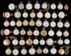 50 Watches That Do Not Work--Silver and Gold in Color, Open Faces