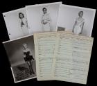 Archive of 50 Costume Test Photos Including: THE SEVEN YEAR ITCH and Costumes by Travilla, Le Maire, Hubert and Rose