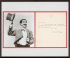 Groucho Marx & Chico Marx: Typed Letter Signed on The Warwick Hotel Stationery in NYC & Signed Autograph Page Both Individually