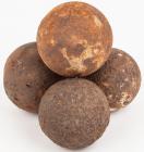 Civil War Era -- Four Grapeshot Cannon Balls