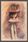 Alexander Gregorievich Tishler: Russian-Soviet Union Painter, Watercolorist and Costume Designer "Bearing Candles"