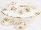 Charming Miniature, 10 Piece, Hand Painted, Staffordshire Tea Set