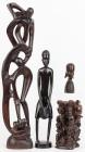 Striking Collection of Four Fine Tribal African Ebony Wood Sculptures Boasting Exceptional Craftsmanship