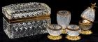 Collection of Val St. Lambert Belgium Crystal Tobacciana: Beautiful Table Accessories