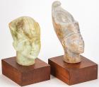 Two Hardstone Egyptian Busts (Replicas) Stylish and Finely Carved Bookends