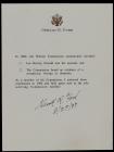 Ford, Gerald R. -- Signed Souvenir Copy of Ford's Warren Commission Letter