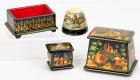 Russian Lacquer Boxes: Three Unusual and Fine Boxes from Palekh and Fedoskino