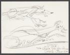 Chuck Jones Hand Drawn Wile E. Coyote and Roadrunner Sketch Signed and Dated 1982