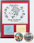 Walter Lantz Collection: Character Sketch of Woody Woodpecker Signed by Lantz Plus Grace Stafford (Voice) and Lantz/Stafford Sig