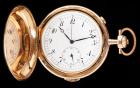 Swiss-Made 14 Kt Yellow Gold Hunting Case, Chrono-Repeater Pocket Watch