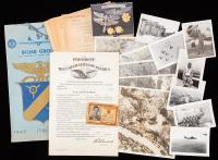 Great Collection of a WWII Bomber Pilot with the 456 Bomb Group: Aerial Raid Photos, Personal Base Photos, Insignia and More