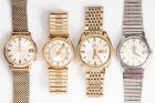 Four Ladies' Wrist Watches, Two Omegas and Two Bulova Accutrons