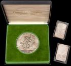 Thomas Eakins Sterling Silver Commemorative Medal and Two Nassau Hot Air Balloon Art Bars Total Weight 9 ozt.