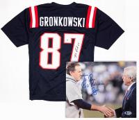 New England Patriots: Signed Color Photo by Coach Bill Belichick, Signed Jersey by Rob Gronkowski - 2