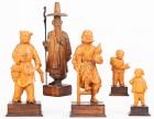 Outstanding Collection of Six Vintage Chinese Box Wood Figural Carvings - 2