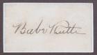 Large, Very Fine, Babe Ruth Signature on Card Stock, Certification by JSA - 2