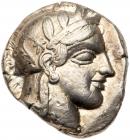 Attica, Athens. Silver Tetradrachm (17.19 g), ca. 454-404 BC EF