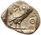 Attica, Athens. Silver Tetradrachm (17.20 g), ca. 454-404 BC EF - 2