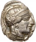 Attica, Athens. Silver Tetradrachm (17.20 g), ca. 454-404 BC Mint State