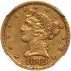 1849-D $5 Liberty NGC AU55