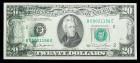 $20.00 1981 Federal Reserve ERROR NOTE - Partial Offset Transfer 30% Front Left