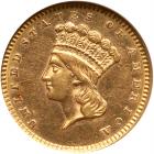 1860-S $1 Gold Indian ANACS AU55 Details